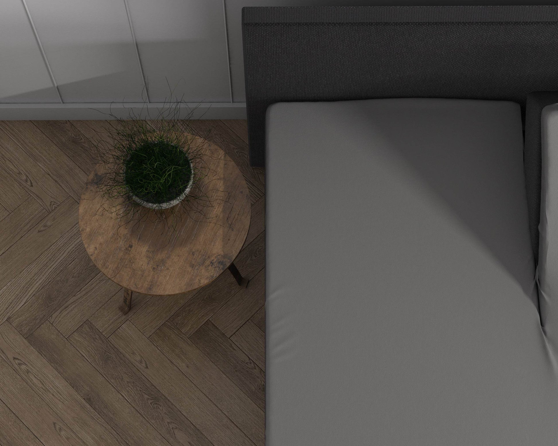 Doppelt Jersey 220 gr. Splittopper Spannbettlaken Grau 180 x 200/220 cm - Palo24