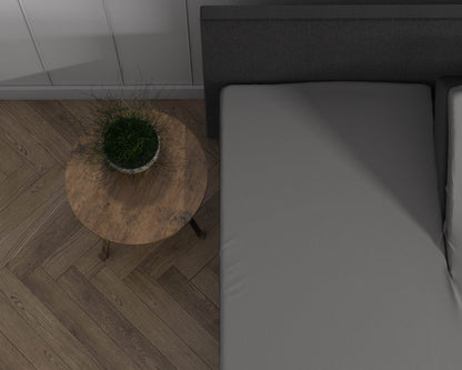 Doppelt Jersey 220 gr. Splittopper Spannbettlaken Grau 180 x 200/220 cm - Palo24