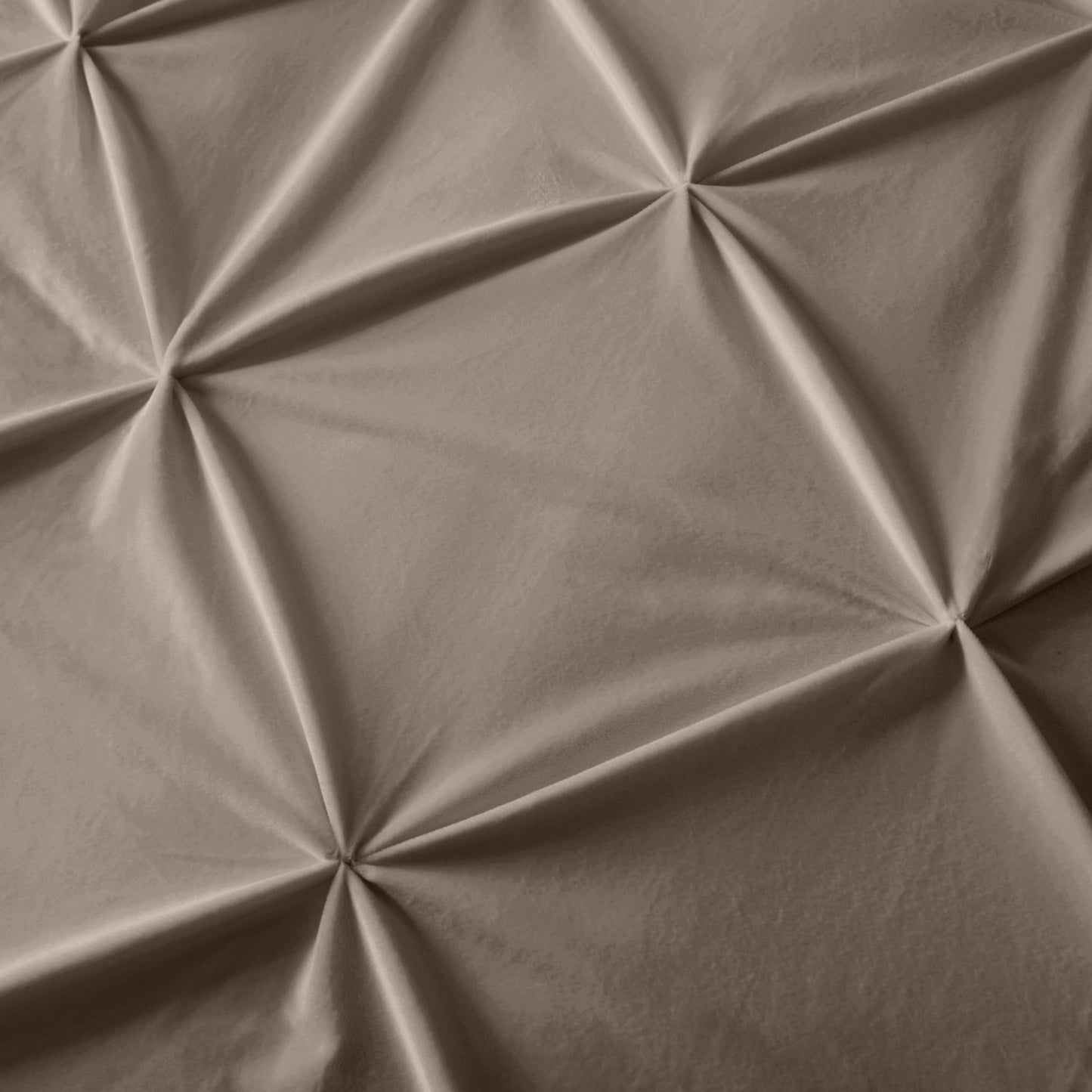 Bettbezug Samt Pintuck Taupe 240 x 200/220 cm