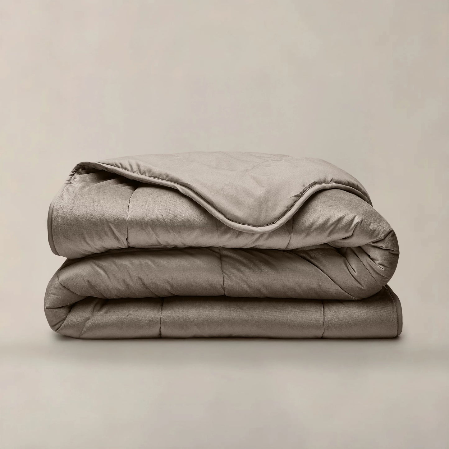Lazy Velvet Bettdecke Taupe/Grau