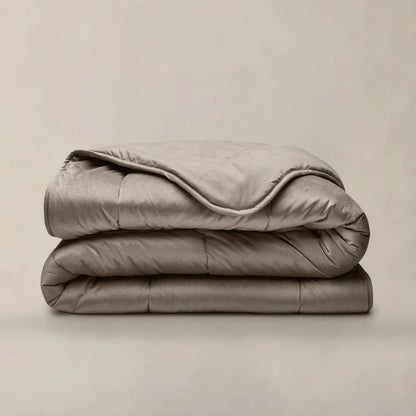 Lazy Velvet Bettdecke Taupe/Grau
