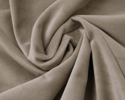 Samt-Spannbettlaken Taupe/Grau