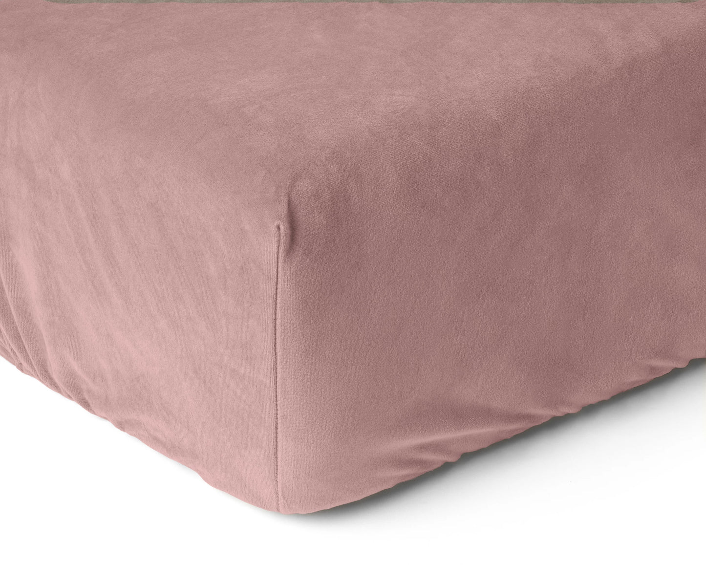 Samt-Spannbettlaken Altrosa