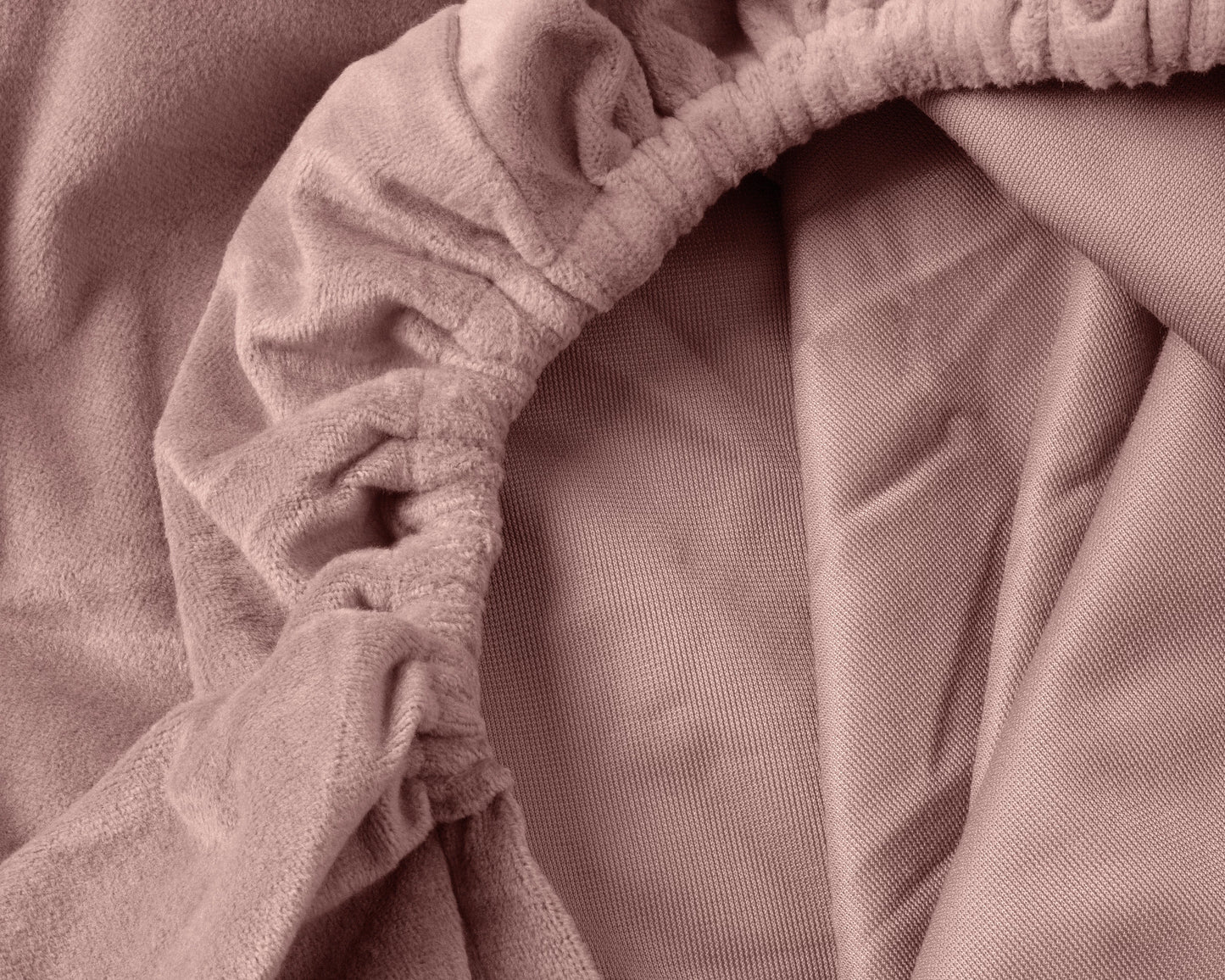 Samt-Spannbettlaken Altrosa