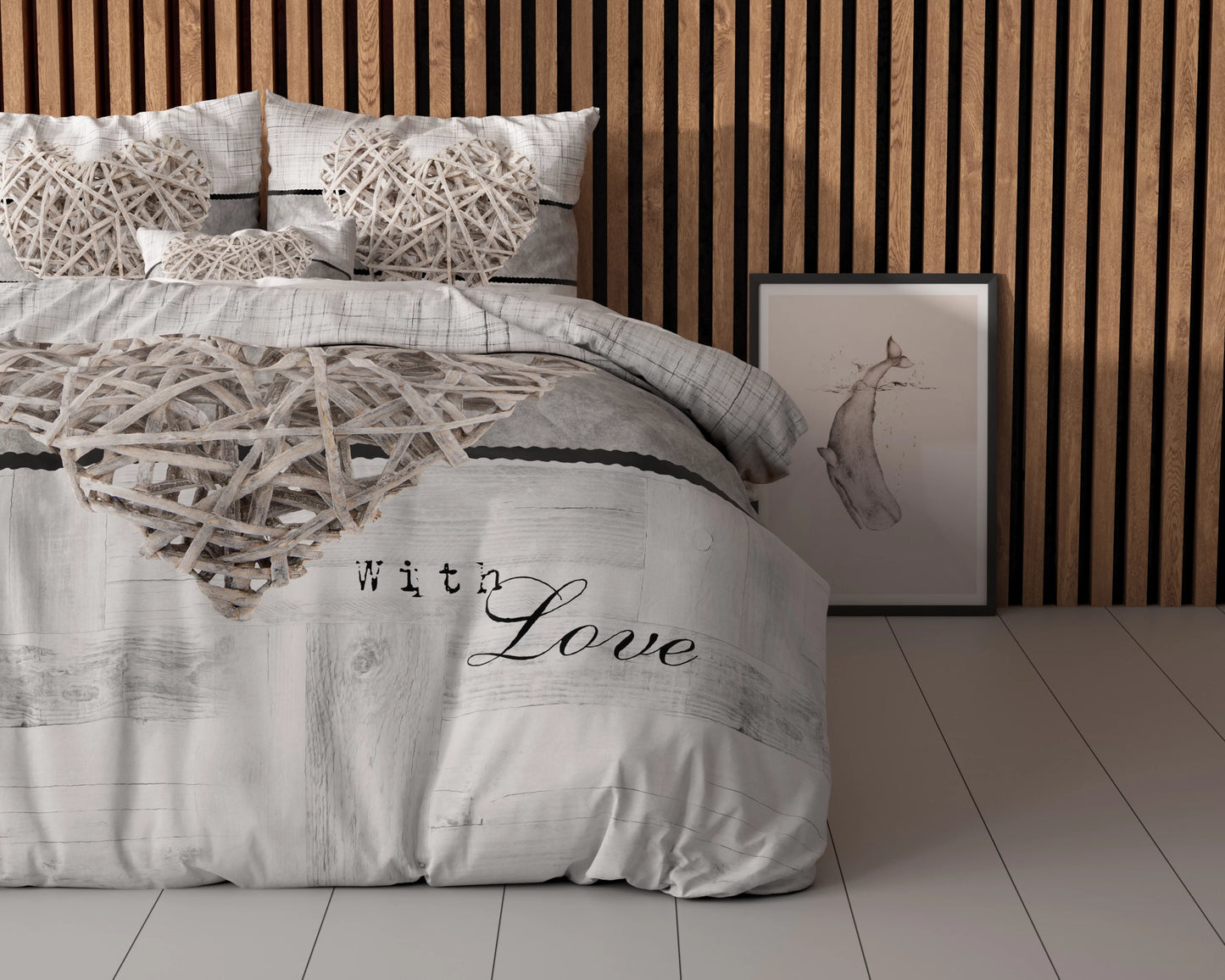 Home Is Heart Bettbezug 140x200/220 cm Weiss