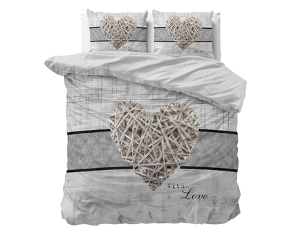 Home Is Heart Bettbezug 140x200/220 cm Weiss