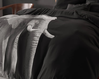 Elephant Bettbezug Schwarz