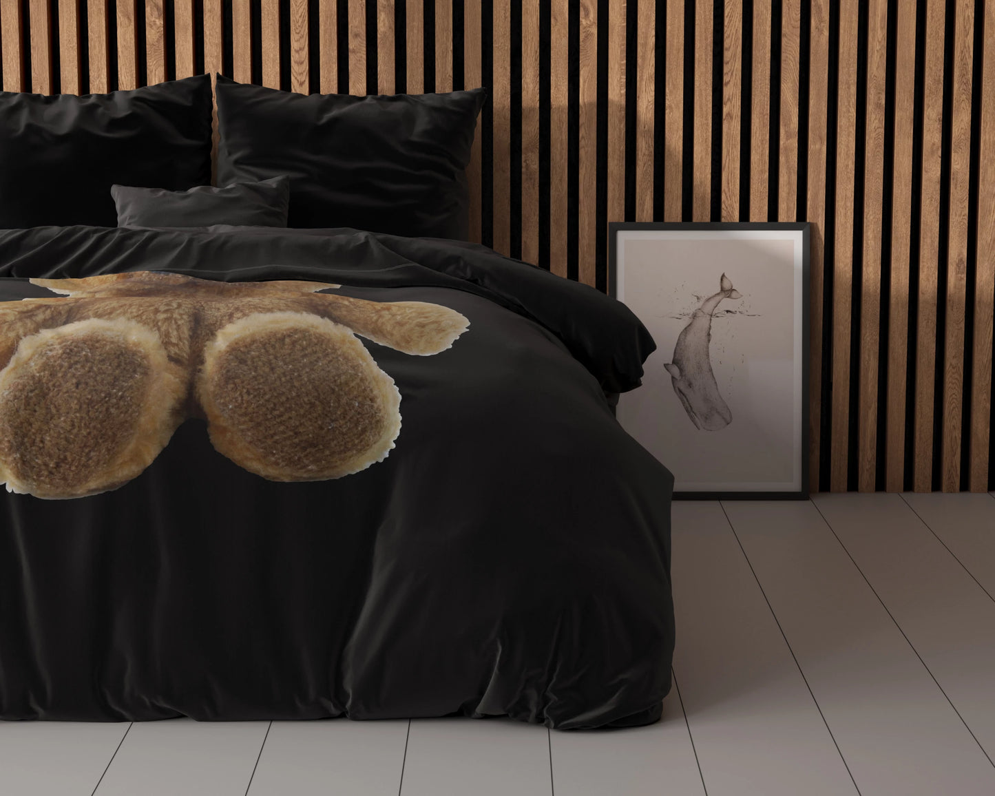 Brave Teddy Bettbezug 140x200/220 cm Schwarz