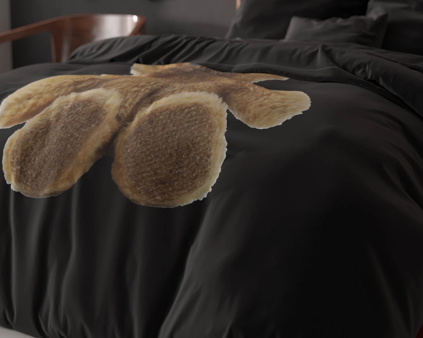 Brave Teddy Bettbezug Schwarz