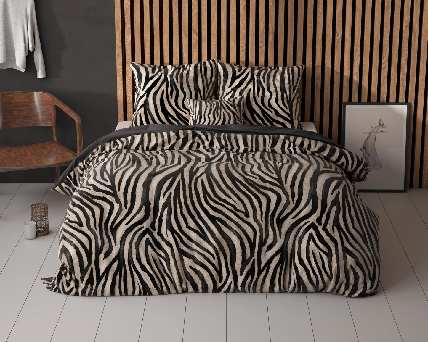 Zebra icon Bettbezug Schwarz