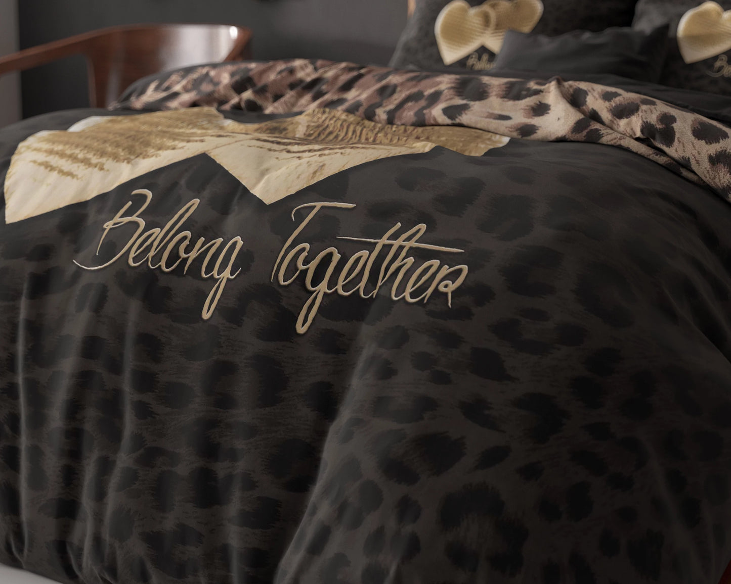 Two Love Bettbezug 240x200/220 cm Schwarz