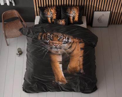 Tiger icon Bettbezug Schwarz