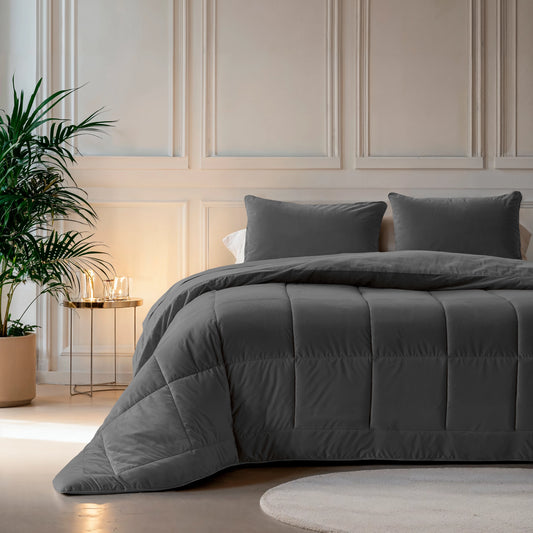 Lazy Velvet Bettdecke 140x200 cm Anthrazit