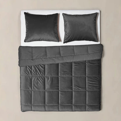 Lazy Velvet Bettdecke 140x200 cm Anthrazit