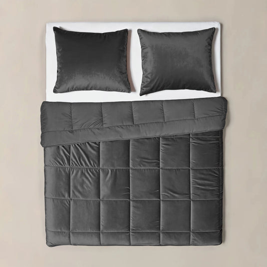 Lazy Velvet Bettdecke Anthrazit