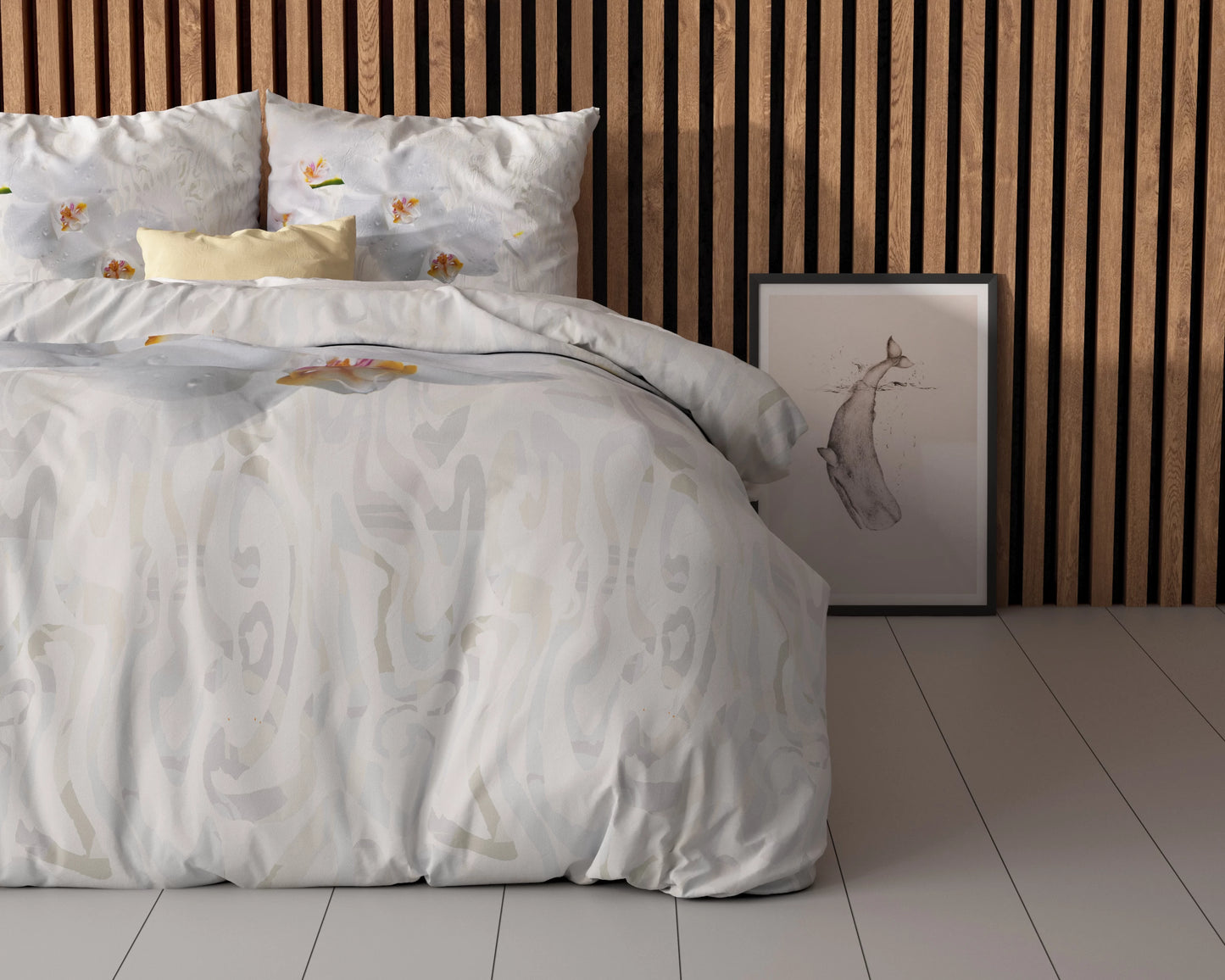 Orchidee Bettbezug Weiss