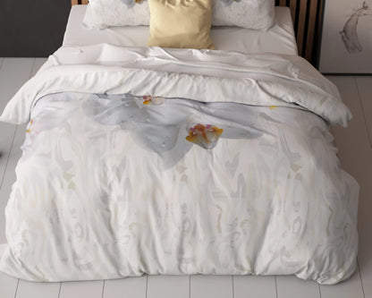 Orchidee Bettbezug Weiss