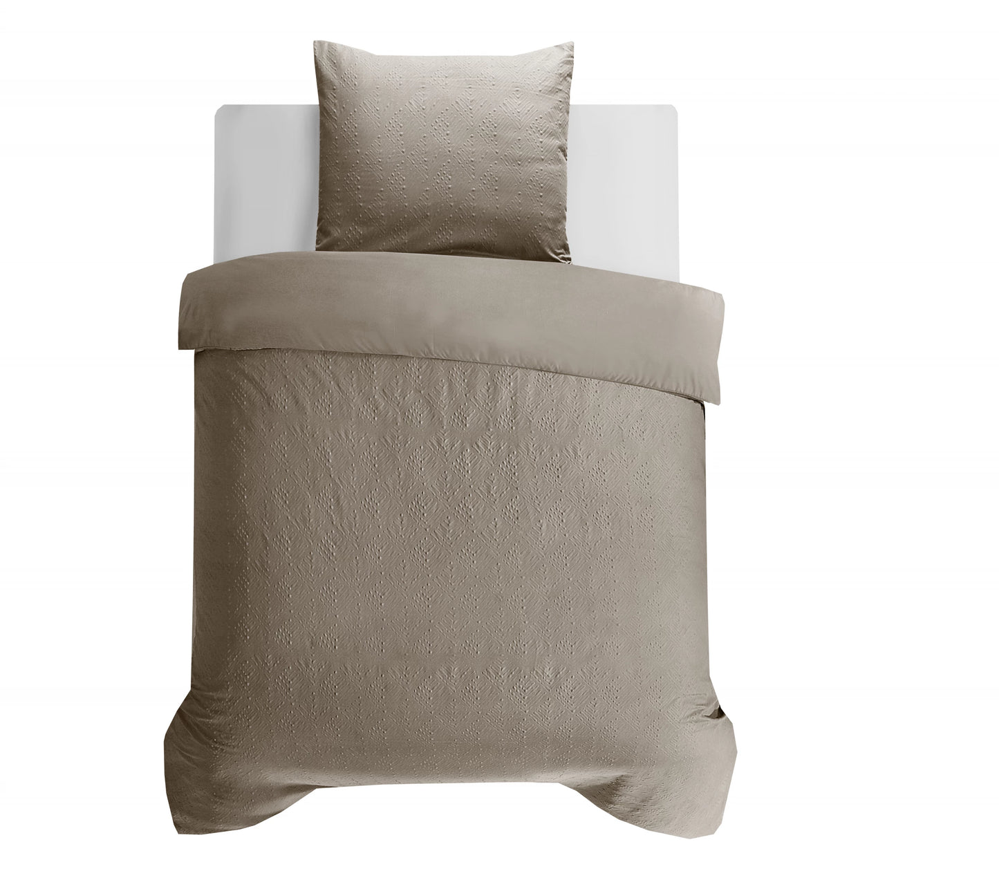 Milano 3D Bettbezug Taupe/Grau