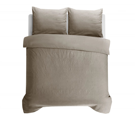 Milano 3D Bettbezug Taupe/Grau