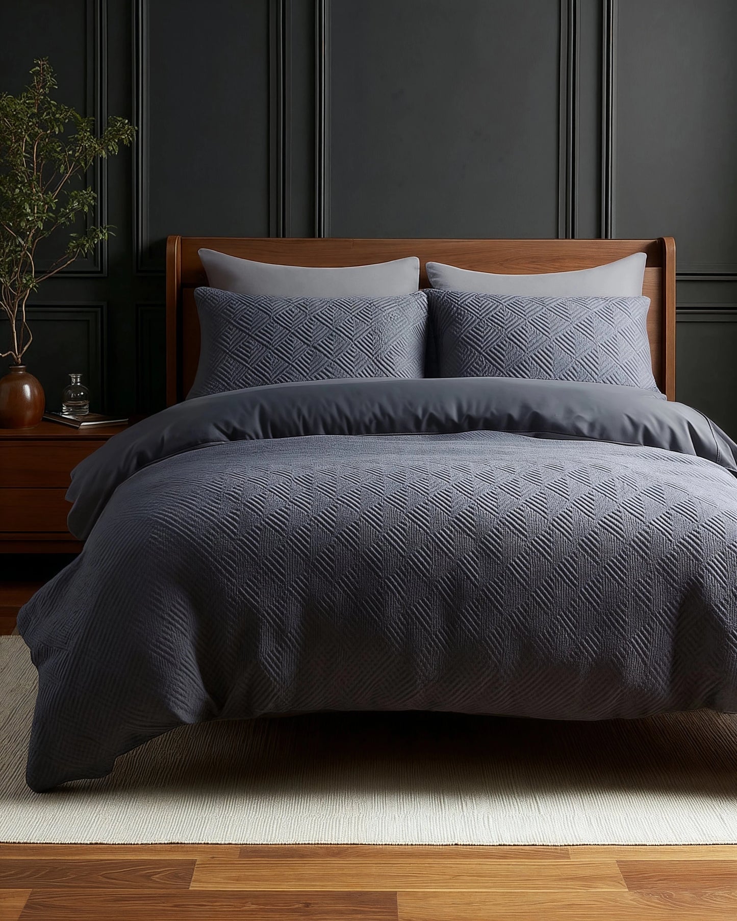 Milano 3D Bettbezug Anthrazit