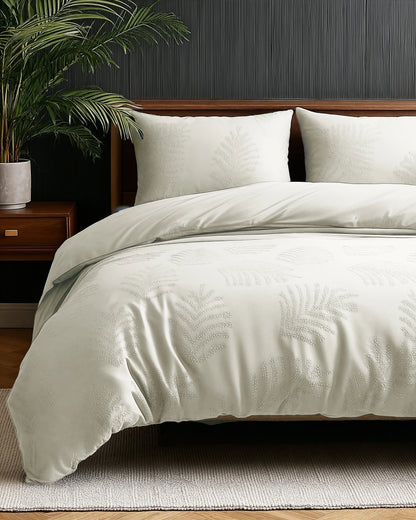 Leaves 3D Bettbezug 240x220 cm Crème