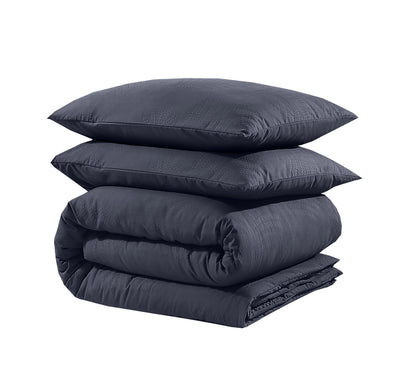 Leaves 3D Bettbezug Anthrazit