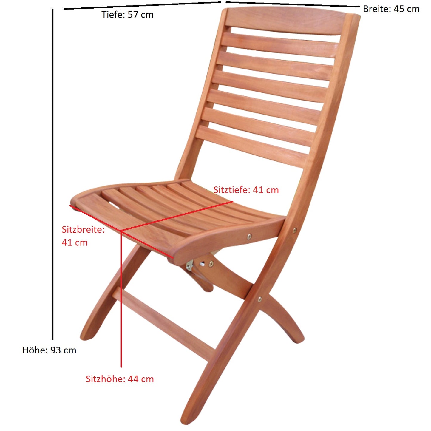 Klappstuhl CAPO, Eukalyptus geölt, 2 Stück, FSC®-zertifiziert