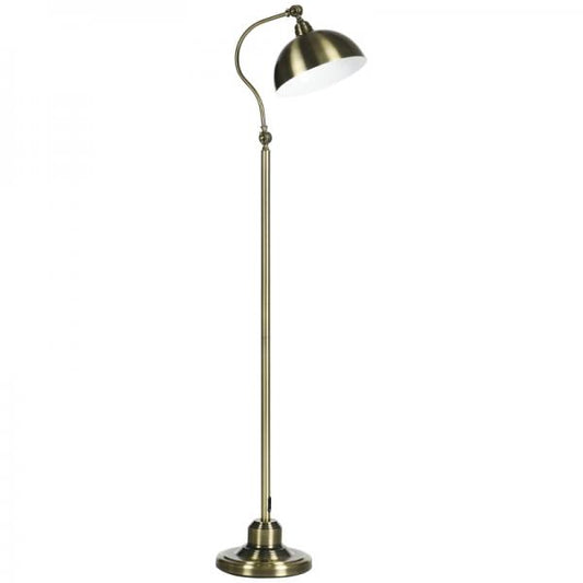 Lampadaire design vintage, angle réglable, aspect laiton, laiton