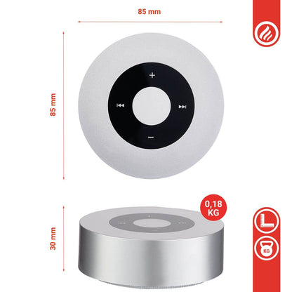 KAMINIO Knister Lautsprecher MORITZ - Soundbox Bluetooth Silber - Palo24