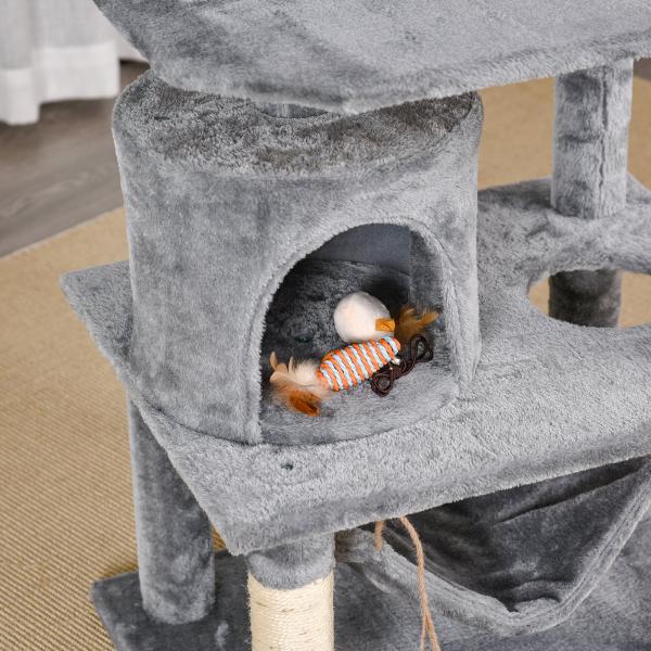 Kratzbaum Kletterbaum Sisalstämmen Grau - Palo24