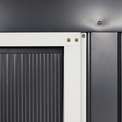 Gerätehaus Geräteschuppen grau 340 x 386 x 200 cm - Palo24