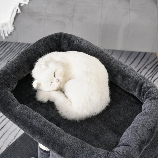 Kratzbaum Katzenkratzbaum mit Sisalsäulen Katzenbaum Dunkelgrau - Palo24