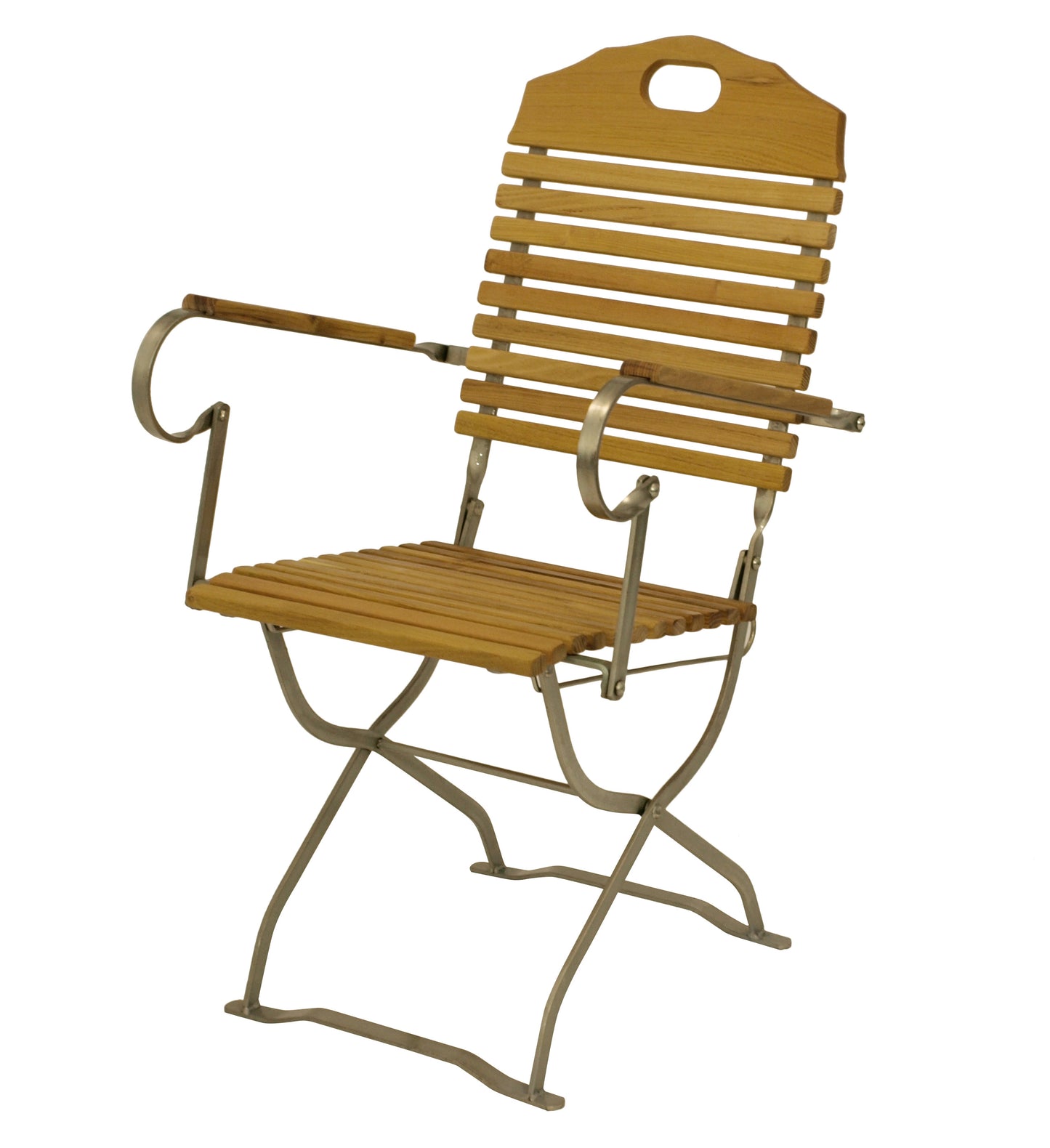 Kurgarten - Garnitur Sitzgruppe BAD TÖLZ 5-teilig, Flachstahl verzinkt + Robinie, klappbar