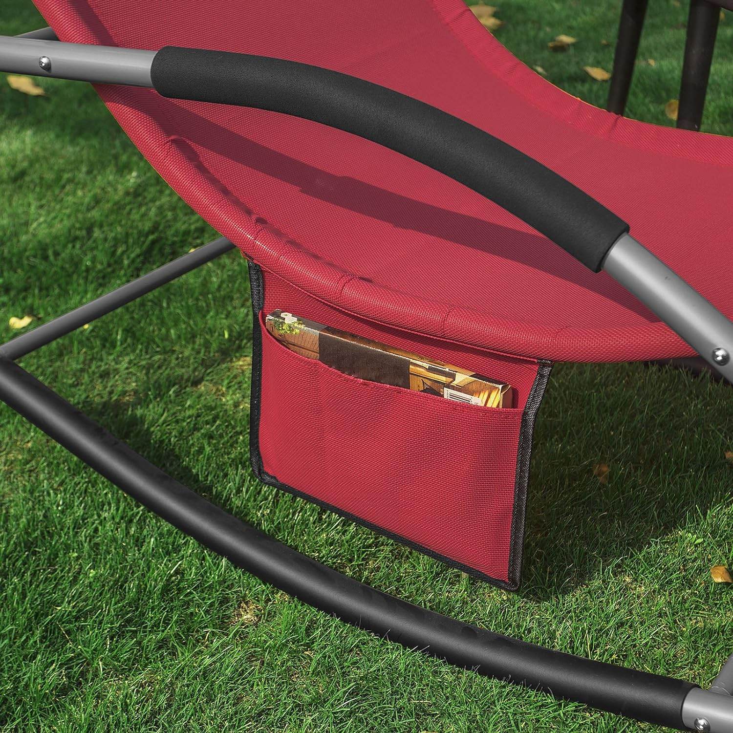 Gartenliege | Sonnenliege mit Tasche | Liegestuhl Rot | OGS28-R - Palo24