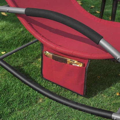 Gartenliege | Sonnenliege mit Tasche | Liegestuhl Rot | OGS28-R - Palo24