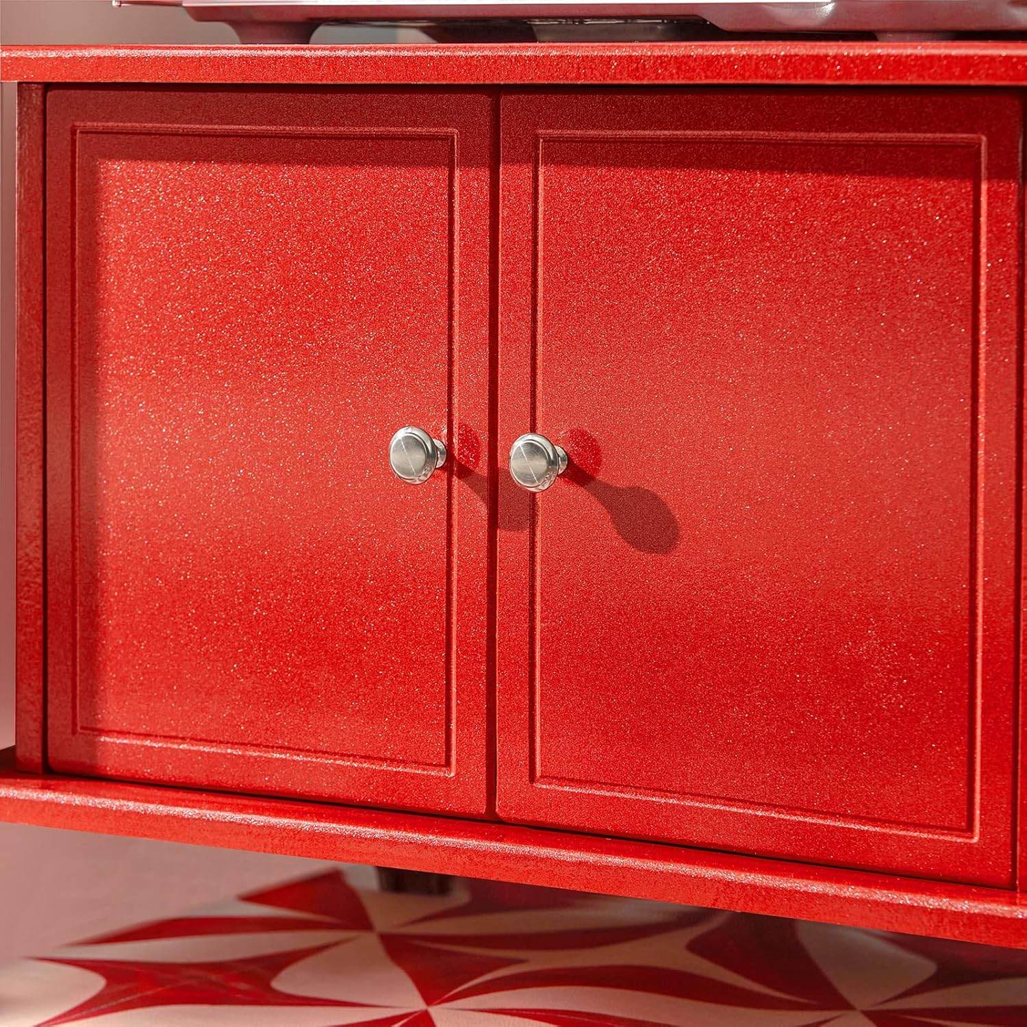 Mikrowellenschrank | Küchenschrank | Mehrzweckschrank Rot | FRG12-R - Palo24