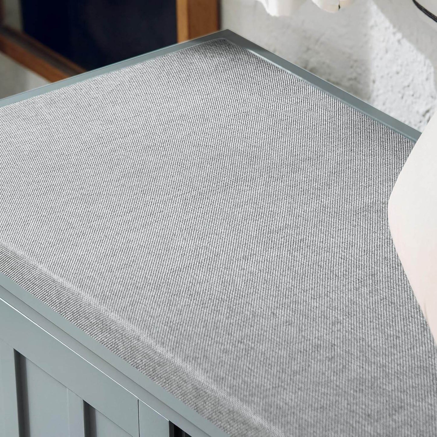 Sitzkommode | Schuhbank mit Sitzfläche | Sitzbank mit 1 Korb | Hellgrau - Palo24