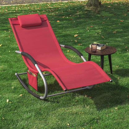 Gartenliege | Sonnenliege mit Tasche | Liegestuhl Rot | OGS28-R - Palo24