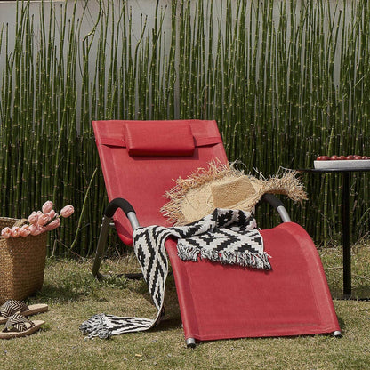 Gartenliege | Sonnenliege | Liegestuhl Rot | OGS38-R - Palo24