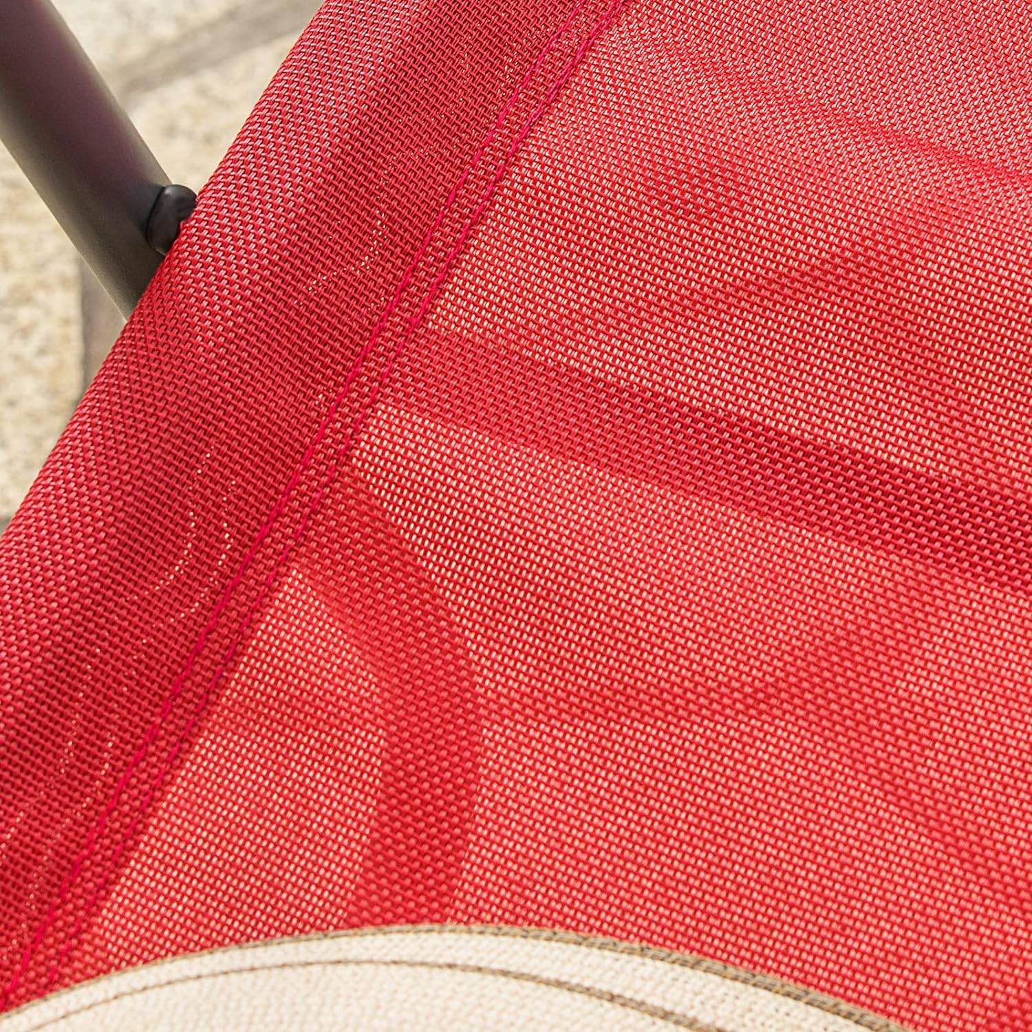 Gartenliege | Sonnenliege | Schaukelliege Rot | OGS47-R - Palo24