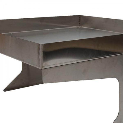 Mähroboter-Garage mit Pflanzkasten Dach Unterstand für Rasenmäher, Metall 37x60x70cm ~ Edelstahl - Palo24