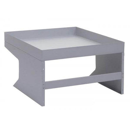 Mähroboter-Garage mit Pflanzkasten HWC-G60, Dach Unterstand für Rasenmäher, Metall 37x60x70cm ~ grau - Palo24