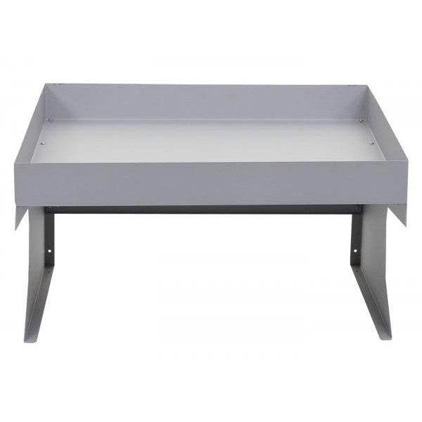 Mähroboter-Garage mit Pflanzkasten HWC-G60, Dach Unterstand für Rasenmäher, Metall 37x60x70cm ~ grau - Palo24