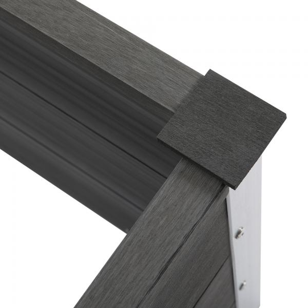 Pflanzkasten Blumenkübel Blumenkasten WPC + Aluminium - Palo24