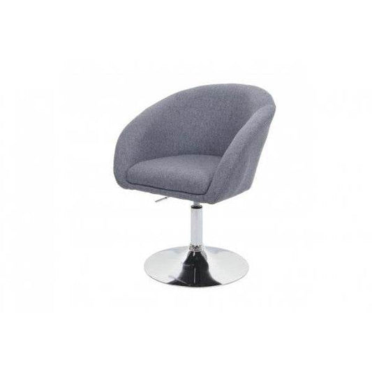 Esszimmerstuhl HWC-F19, Küchenstuhl Stuhl Drehstuhl Loungesessel, drehbar höhenverstellbar ~ Stoff/Textil dunkelgrau - Palo24