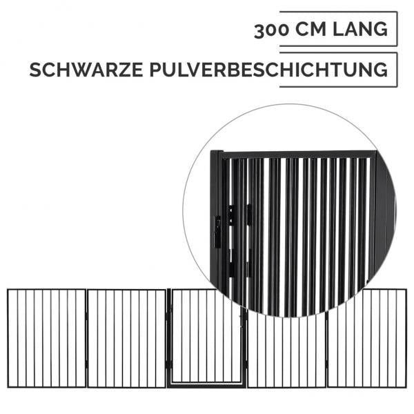 Metall Kaminschutzgitter 300 cm mit Tür und Befestigungsmaterial