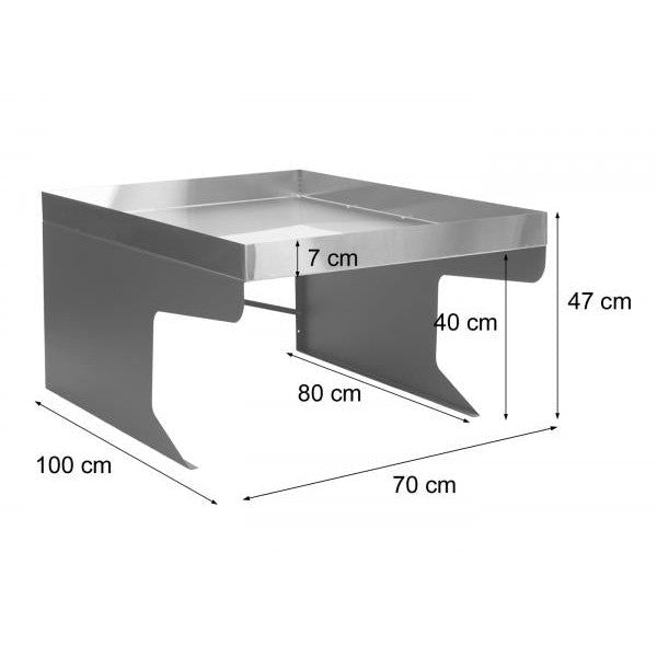 XL Mähroboter-Garage mit Pflanzkasten Dach Unterstand für Rasenmäher, Metall 47x70x100cm ~ Edelstahl, anthrazit