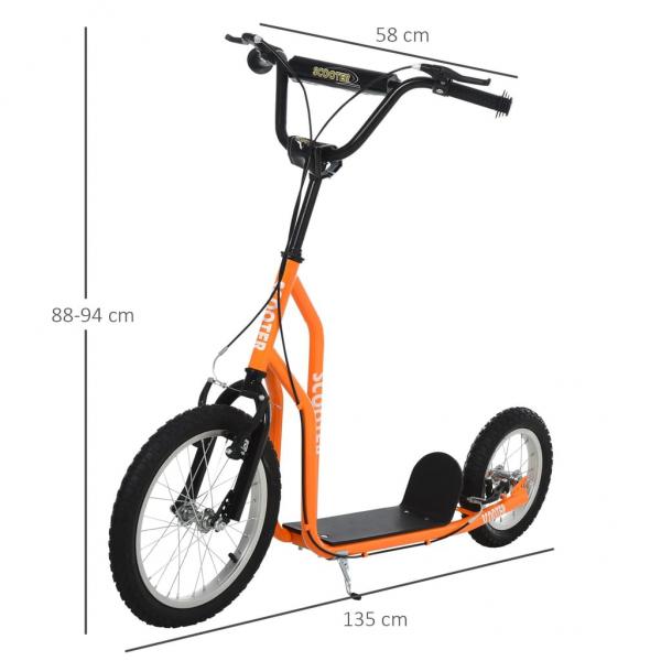 Tretroller Scooter Cityroller Kinder Mädchenroller verstellbar Aluminium Oange