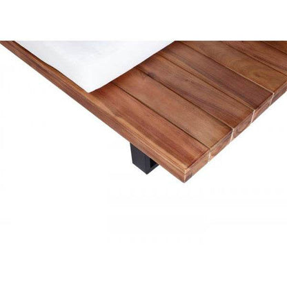 Garten-Garnitur HWC-H54, Garnitur Sitzgruppe Lounge-Set, Spun Poly Akazie Holz MVG Alu ~ braun, Polster cremeweiss - Palo24