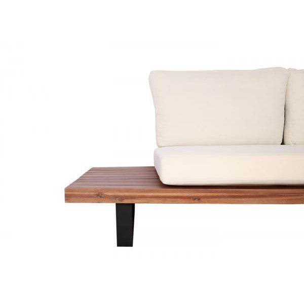 Garten-Garnitur HWC-H54, Garnitur Sitzgruppe Lounge-Set, Spun Poly Akazie Holz MVG Alu ~ braun, Polster cremeweiss - Palo24